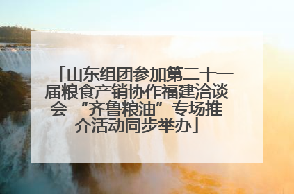 山东组团参加第二十一届粮食产销协作福建洽谈会 “齐鲁粮油”专场推介活动同步举办