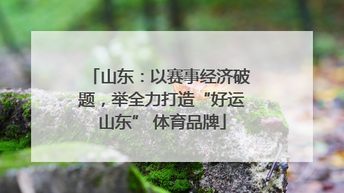 山东：以赛事经济破题，举全力打造“好运山东” 体育品牌
