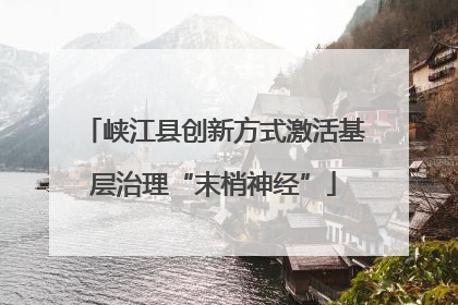 峡江县创新方式激活基层治理“末梢神经”