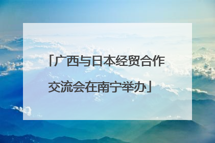广西与日本经贸合作交流会在南宁举办