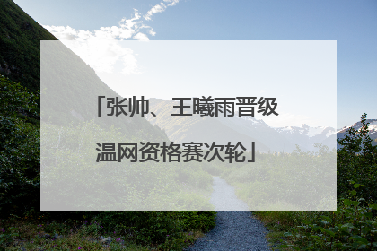 张帅、王曦雨晋级温网资格赛次轮