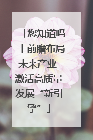 您知道吗丨前瞻布局未来产业 激活高质量发展“新引擎”