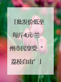 批发价低至每斤4元 兰州市民享受“荔枝自由”