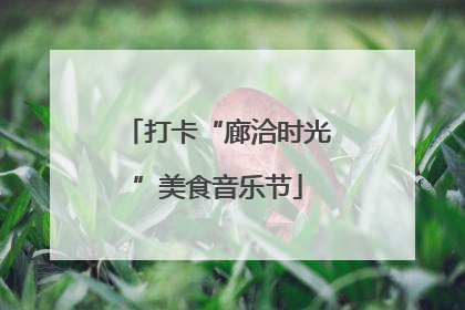打卡“廊洽时光”美食音乐节