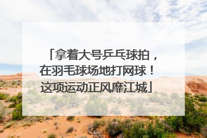 拿着大号乒乓球拍，在羽毛球场地打网球！这项运动正风靡江城