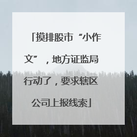 摸排股市“小作文”，地方证监局行动了，要求辖区公司上报线索