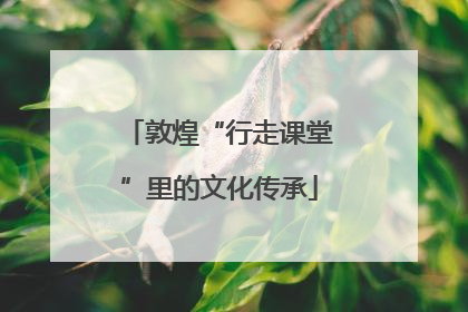 敦煌“行走课堂”里的文化传承