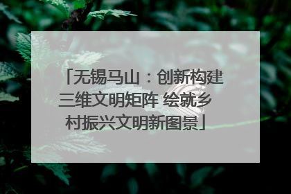 无锡马山：创新构建三维文明矩阵 绘就乡村振兴文明新图景