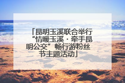 昆明玉溪联合举行“情暖玉溪・牵手昆明公交”畅行游粉丝节主题活动
