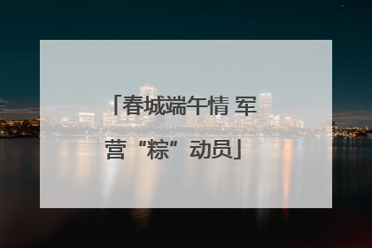 春城端午情 军营“粽”动员