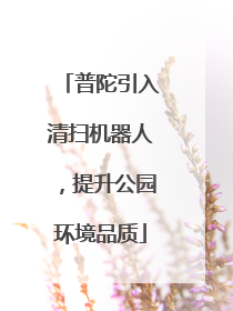 普陀引入清扫机器人，提升公园环境品质