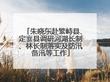 朱晓东赴繁峙县、定襄县调研河湖长制、林长制落实及防汛备汛等工作
