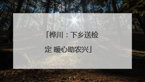 桦川：下乡送检定 暖心助农兴