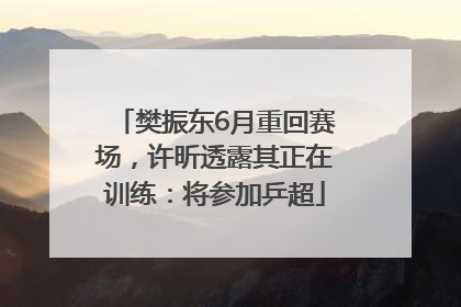 樊振东6月重回赛场，许昕透露其正在训练：将参加乒超