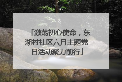 激荡初心使命，东湖村社区六月主题党日活动聚力前行
