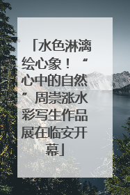 水色淋漓绘心象！“心中的自然”周崇涨水彩写生作品展在临安开幕