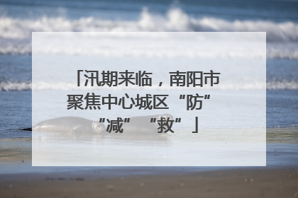 汛期来临，南阳市聚焦中心城区“防”“减”“救”