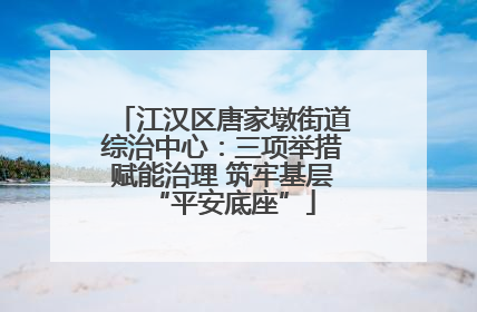 江汉区唐家墩街道综治中心：三项举措赋能治理 筑牢基层“平安底座”