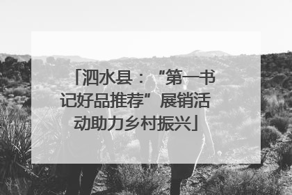 泗水县：“第一书记好品推荐”展销活动助力乡村振兴