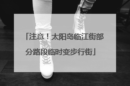 注意！太阳岛临江街部分路段临时变步行街