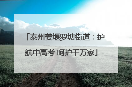 泰州姜堰罗塘街道：护航中高考 呵护千万家