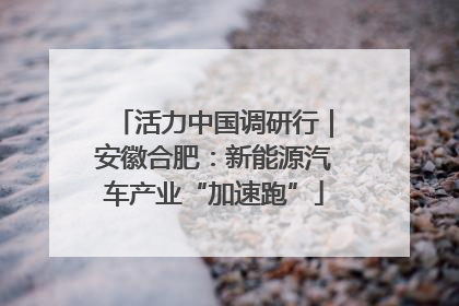 活力中国调研行｜安徽合肥：新能源汽车产业“加速跑”