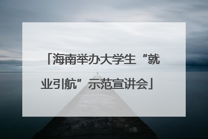海南举办大学生“就业引航”示范宣讲会