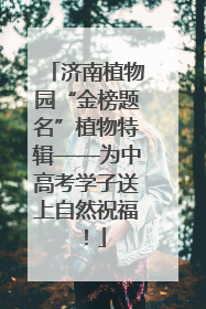 济南植物园“金榜题名”植物特辑——为中高考学子送上自然祝福！