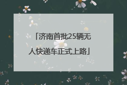 济南首批25辆无人快递车正式上路