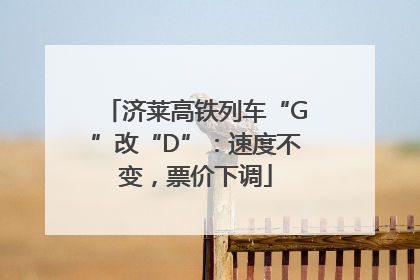 济莱高铁列车“G”改“D”：速度不变，票价下调