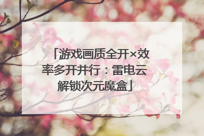 游戏画质全开×效率多开并行：雷电云解锁次元魔盒