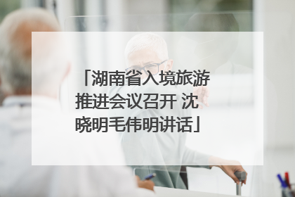 湖南省入境旅游推进会议召开 沈晓明毛伟明讲话