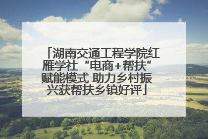 湖南交通工程学院红雁学社“电商+帮扶”赋能模式 助力乡村振兴获帮扶乡镇好评