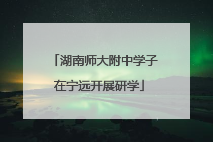 湖南师大附中学子在宁远开展研学