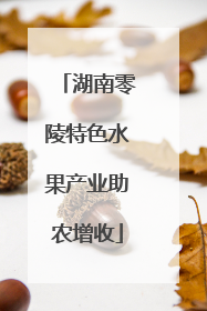 湖南零陵特色水果产业助农增收