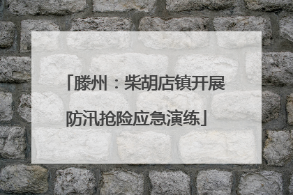 滕州：柴胡店镇开展防汛抢险应急演练