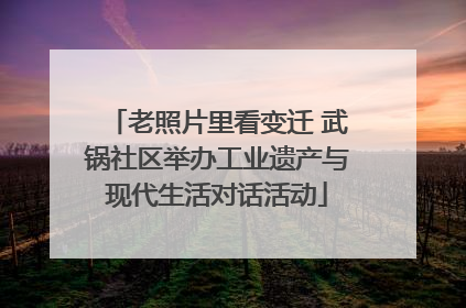老照片里看变迁 武锅社区举办工业遗产与现代生活对话活动