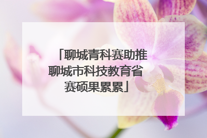 聊城青科赛助推聊城市科技教育省赛硕果累累