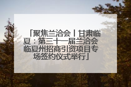 聚焦兰洽会丨甘肃临夏：第三十一届兰洽会临夏州招商引资项目专场签约仪式举行