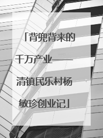 背兜背来的千万产业——清镇民乐村杨敏珍创业记