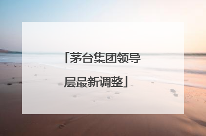 茅台集团领导层最新调整