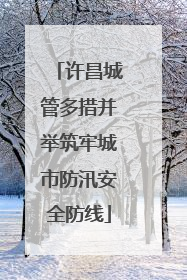 许昌城管多措并举筑牢城市防汛安全防线