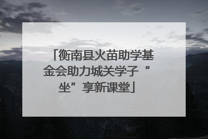 衡南县火苗助学基金会助力城关学子“坐”享新课堂