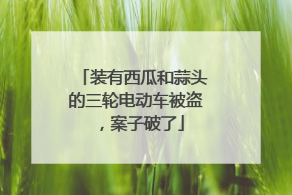 装有西瓜和蒜头的三轮电动车被盗，案子破了