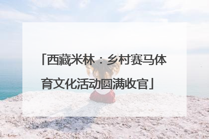 西藏米林：乡村赛马体育文化活动圆满收官