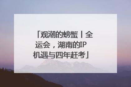 观潮的螃蟹丨全运会，湖南的IP机遇与四年赶考