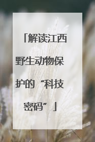 解读江西野生动物保护的“科技密码”