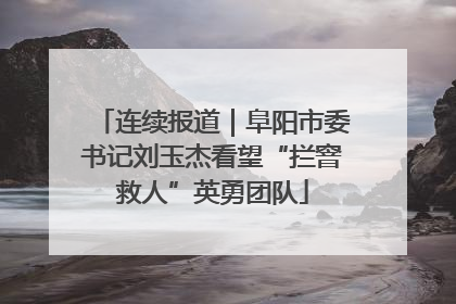 连续报道｜阜阳市委书记刘玉杰看望“拦窨救人”英勇团队
