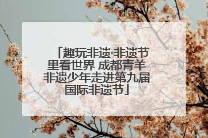 趣玩非遗·非遗节里看世界 成都青羊非遗少年走进第九届国际非遗节