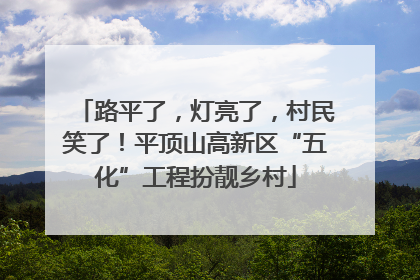 路平了，灯亮了，村民笑了！平顶山高新区“五化”工程扮靓乡村